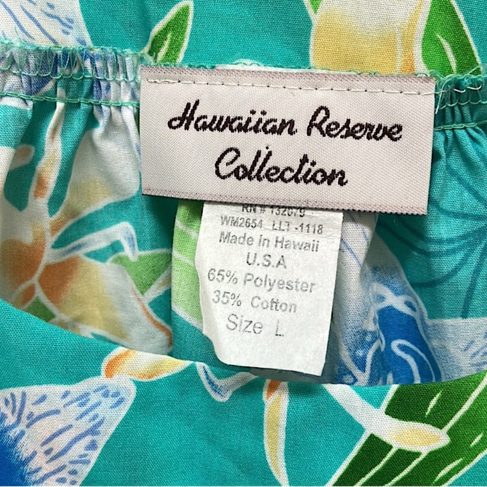 Vintage Hawaiian Muu Muu in a colourful aloha print, blue XL - Picture 2 of 9